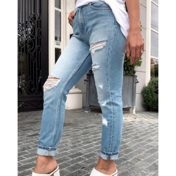 hidden Denim - High rise ripped jeans